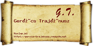 Gerócs Trajánusz névjegykártya